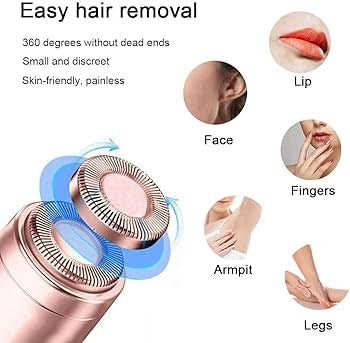 A Portable 2 In 1 Flawless Eyebrow, Face, Lips, Nose Hair Trimmer for Men & Women