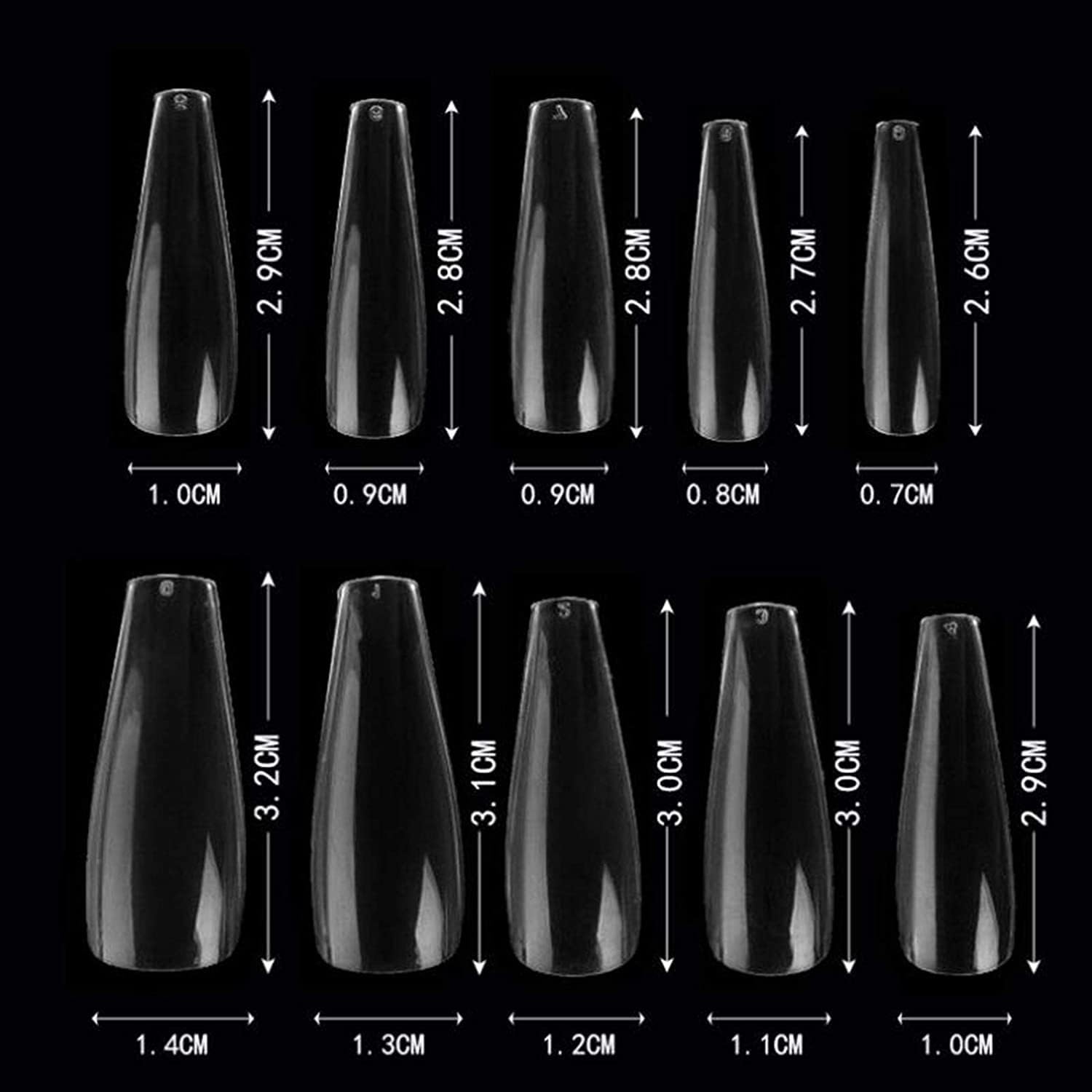 Artificial Reusable Nails Set With One 3gm Nail Glue, Perfect For Nails Extension -100 Nails & One Nail Glue(3gm) FREE