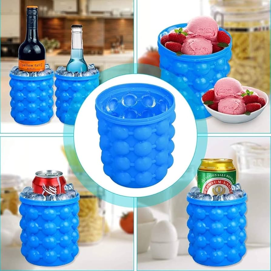 2 in 1 Large Silicone Ice Cube Maker