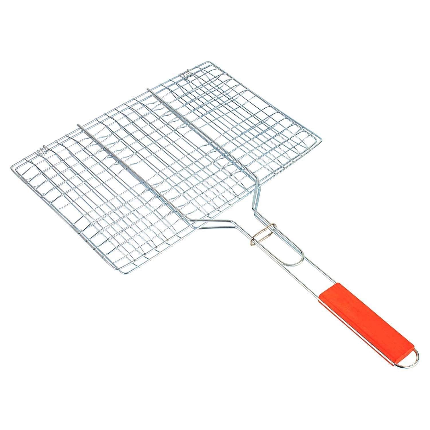 Complete BBQ Accessories 1 Piece Portable Grill 1 Piece Oil Spray Bottle 1 Piece Oil Bottle with Brush 1 Piece BBQ Clip Folder Grill (Pack of 6) Barbecue Skewers Stainless Steel Sticks