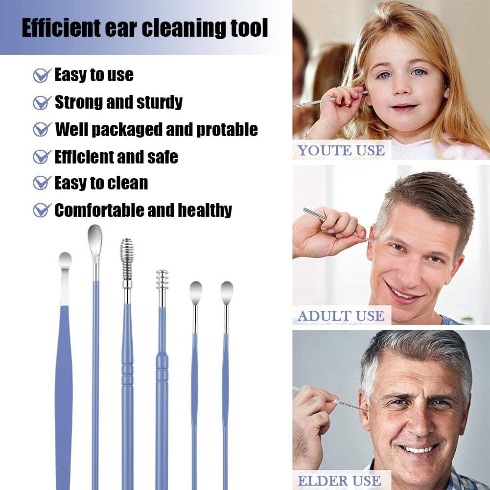6 pcs Ear Wax Removal Kit-Stainless Steel Tool