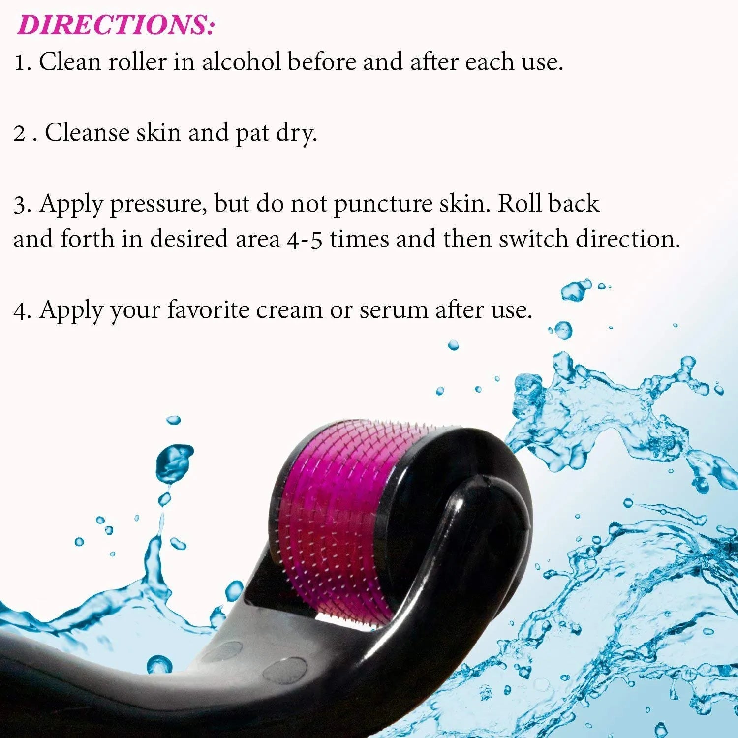 Derma Roller 0.5, 540 Needle Cross-Line, Anti-Aging Skin Regeneration