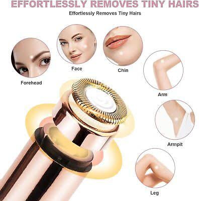 A Portable 2 In 1 Flawless Eyebrow, Face, Lips, Nose Hair Trimmer for Men & Women