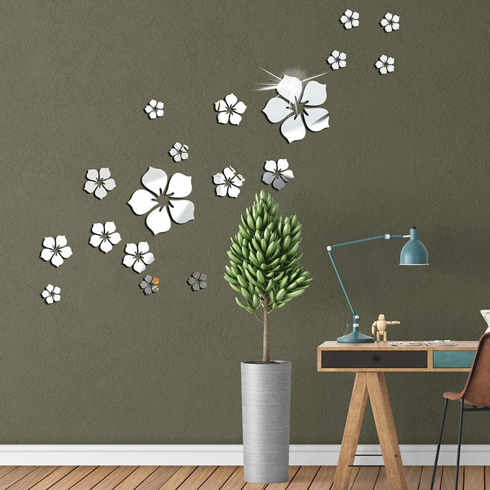 3D Acrylic Decor Mirror Wall Sticker for Dining Room Wall Decor