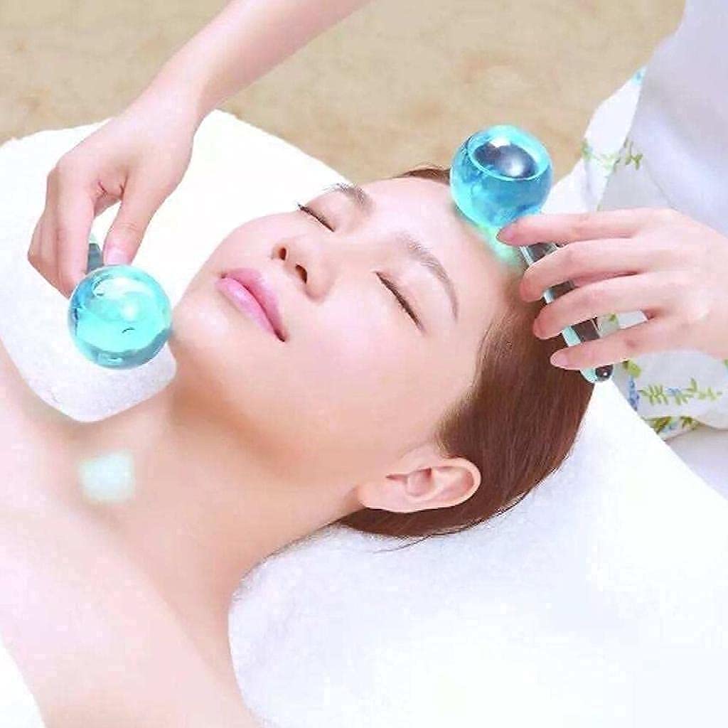 Ice Roller Globes Facial Roller Cold Skin Massagers Crystal Glass Ball