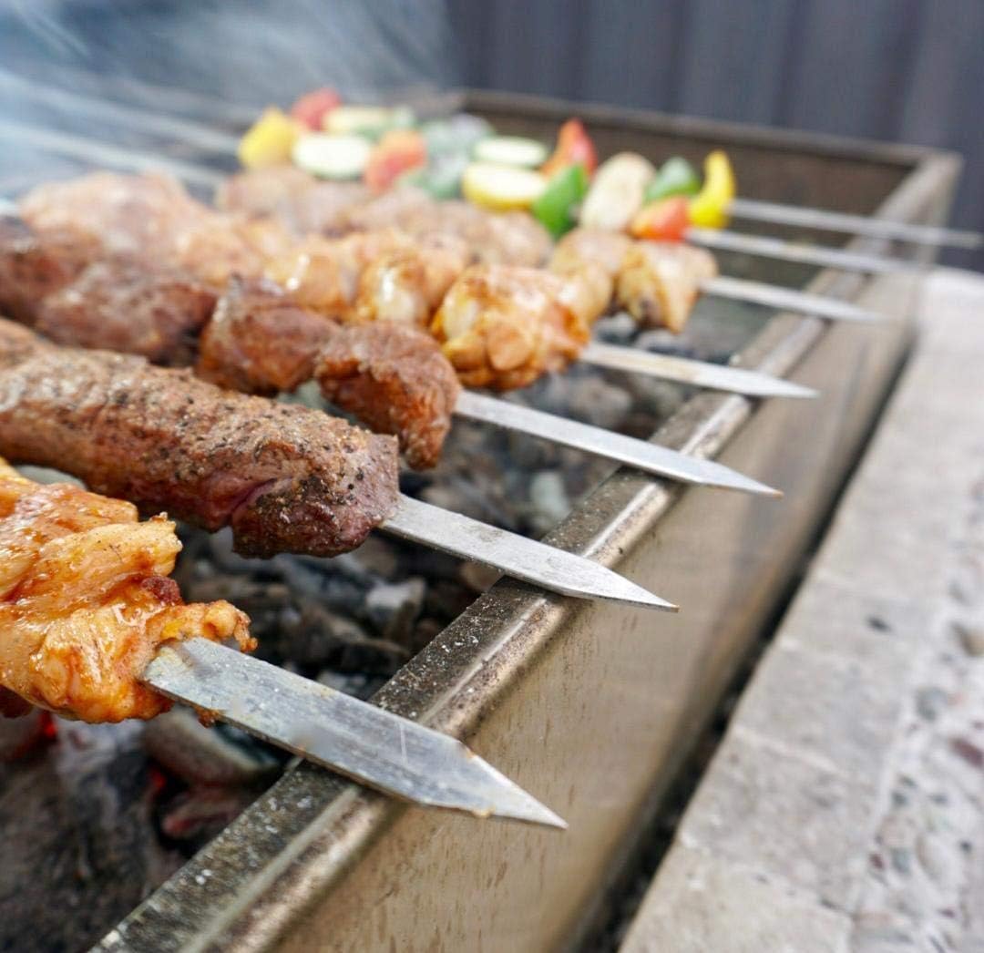 Barbecue Skewers Stainless Steel Sticks (Pack of 6)