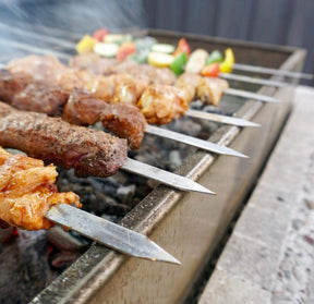 Barbecue Skewers Stainless Steel Sticks (Pack of 6)