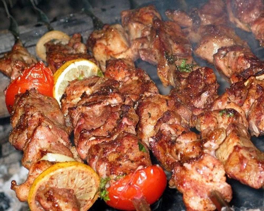 Barbecue Skewers Stainless Steel Sticks (Pack of 6)