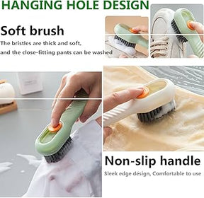 Soap Dispensing Cleaning Brush with Handle Scrubbing Reusable Washing Shoe Brush