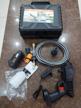 MRD Portable Powerful High Pressure 48v Lithium Cordless Wireless Car Wash Water Jet Foam Gun Car Washer 1 Batteries 1charger