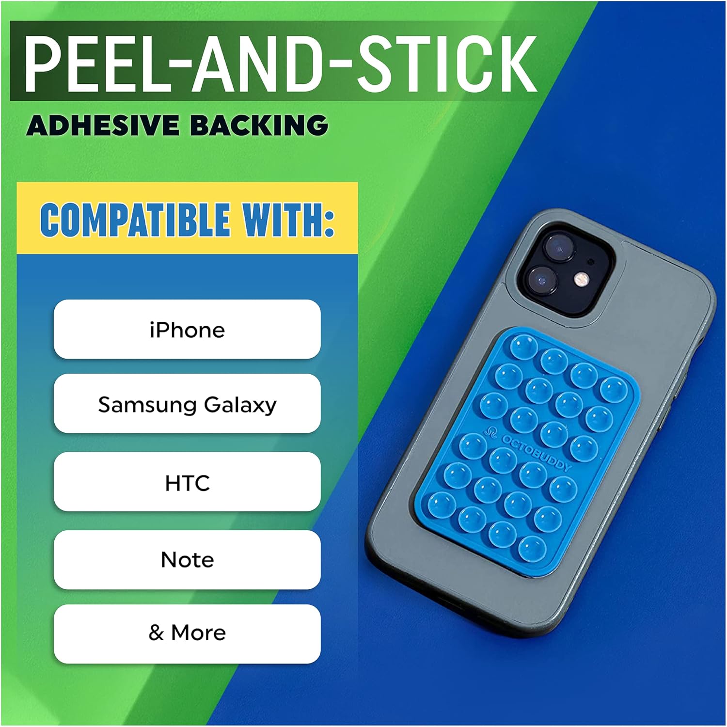 Silicone Suction Phone Case Mount, Phone Suction Holder Back of Phone Sticky Grip