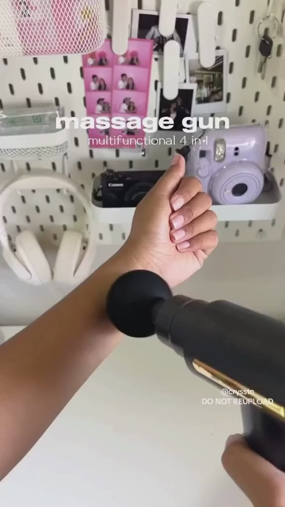 Massage Gun Deep Tissue for Pain Relief with 4 Massage Heads & 6 Speeds