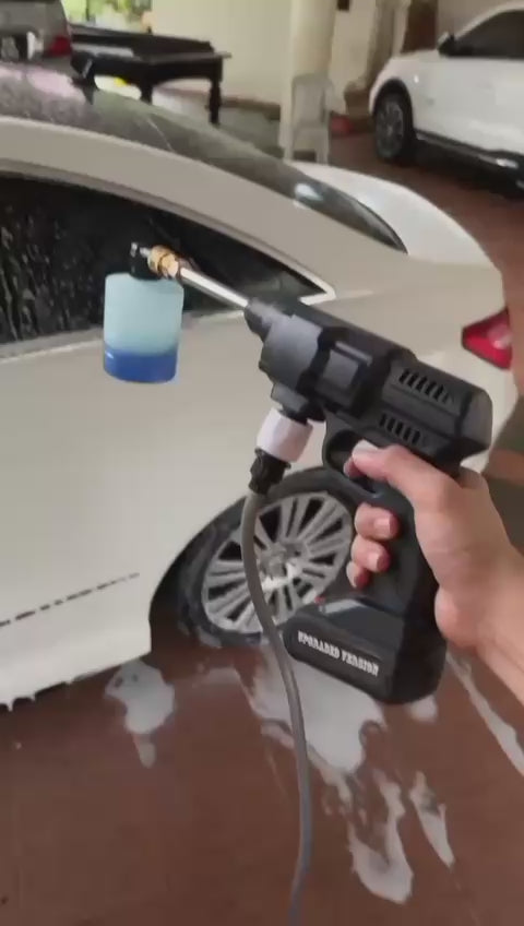 MRD Portable Powerful High Pressure 48v Lithium Cordless Wireless Car Wash Water Jet Foam Gun Car Washer 1 Batteries 1charger